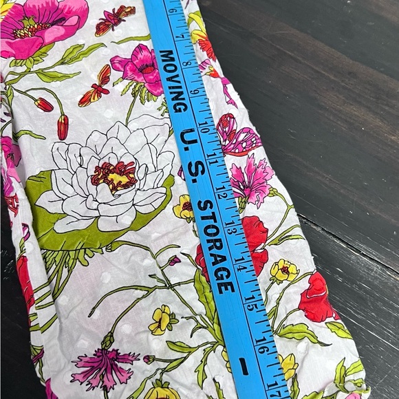 Talbots Floral Print Blouse - Pink, Yellow, Green - Picture 6 of 8